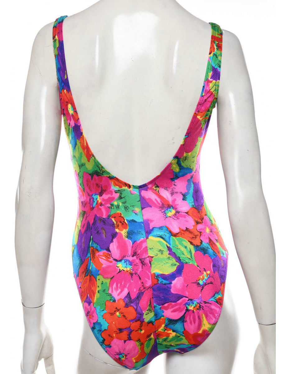 Floral One-piece Swimsuit - S
